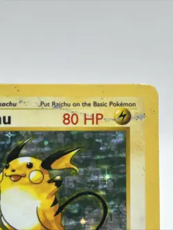 Raichu 14/102 Holo Rare Shadowless Base Set WOTC Pokemon TCG One Touch MP - Image 3