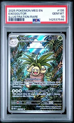 2025 POKEMON MEG EN-MEGA EVOLUTION ILLUSTRATION RARE #135 EXEGGUTOR PSA 10 - Image 1