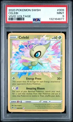 [PSA 9] Celebi Amazing Rare Vivid Voltage #009 Pokemon English - Image 1