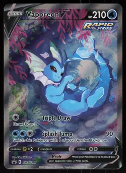 Vaporeon V SWSH181 Promo SWSH Black Star Pokemon - Image 1