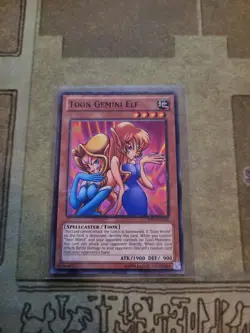 YUGIOH TOON GEMINI ELF BP01-EN128 STARFOIL UNLIMITED ED NM - Image 1