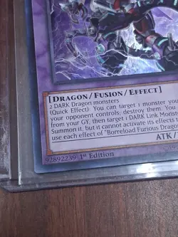 Borreload Furious Dragon X1 Ultra Rare 1st Edition SDRR-EN042 Yugioh NM - Image 4