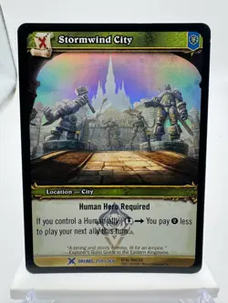 World of Warcraft TCG Foil Promo Drums of War Stormwind City - Image 1