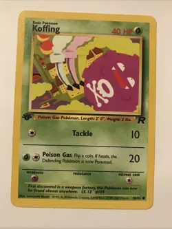 Pokemon TCG Team Rocket Koffing 1st Edition 58/82 Card - Image 1