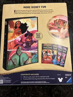 TCG Disney Lorcana Portfolio Bundle [4 Booster Packs & 1 Card Portfolio] - Image 2