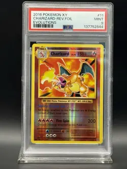 Pokemon XY Evolutions 2016 #11 CHARIZARD-Rev.Foil PSA 9 Clean Card 🔥 - Image 2