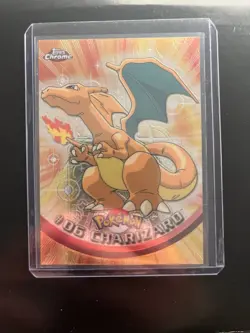 NM 2000 Pokemon Topps Chrome TV CHARIZARD #06 Base BC Foil - Get It Graded! Card - Image 1
