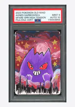Pokemon PSA 9 AUTO 10 Spare Card Gengar Agnes Garbowska 2023 Old Maid Japanese - Image 1