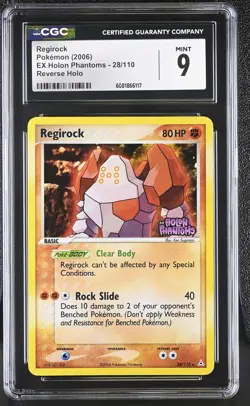 CGC 9 MINT Regirock EX Holon Phantoms 28/110 Reverse Holo STAMPED Pokemon Card - Image 1
