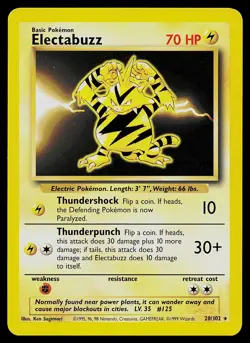 Pokemon Card - Electabuzz Base Set 20/102 Rare - Image 1