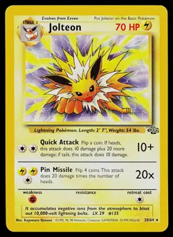 Pokemon Card - Jolteon Jungle 20/64 Rare - Image 1