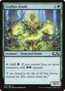 Leafkin Druid FOIL Core Set 2020 / M20 NM Green Common MAGIC MTG CARD ABUGames - Image 1