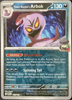 Team Rocket's Arbok 113/182 Sv10: Destined Rivals Reverse Holo - Pokemon Card - Image 1