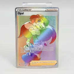 Trainer Opal 197/185 Rainbow Secret Rare Vivid Voltage Pokemon TCG Card NM - Image 1