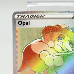 Trainer Opal 197/185 Rainbow Secret Rare Vivid Voltage Pokemon TCG Card NM - Image 2