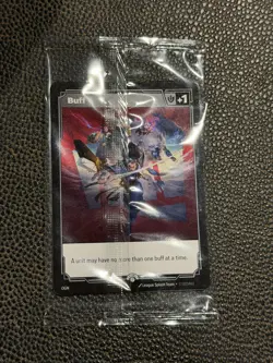 Riftbound Fist Bump Buff Double Sided Promo Card (EXCLUSIVE) Riot Sealed - Image 1