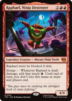 NM Raphael, Ninja Destroyer, MTG, TMNT, Magic the Gathering, 102 - Image 1