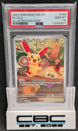 2023 Pokemon Paradox Rift Plusle #193 Illustration Rare PSA 10 Gem Mint - Image 1