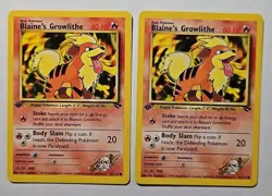 X2 Pokemon Gym Challenge 1st Edition Blaine's Growlithe 62/132 Regular NM - Image 1