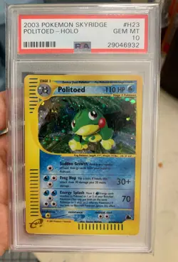 2003 Pokemon POLITOED Skyridge Set HOLO Rare H23/H32 - PSA 10 GEM MINT - Image 1