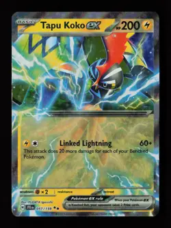 Tapu Koko ex 051/159 Holo SV09: Journey Together Pokemon Card - Image 1