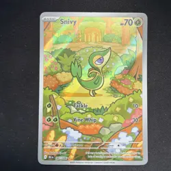Pokemon TCG Snivy Illustration Holo Card 087/086 SV Black Bolt English NM - Image 1