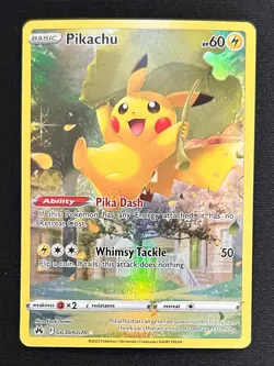 Pikachu GG30/GG70 Galarian Gallery Card NEAR MINT - Pokemon TCG Crown Zenith - Image 1