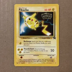Pikachu #4 1999 WB Black Star Promo Pokemon the First Movie Pokemon TCG - Image 1