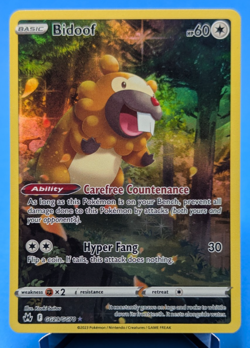 Bidoof GG29/GG70 Pokemon TCG 2023 Rare Holo Galarian Gallery Crown Zenith NM - Image 1