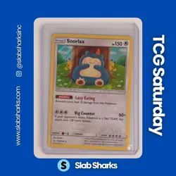 2019 POKEMON SUN & MOON UNBROKEN BONDS #158/214 SNORLAX HOLO - Image 1