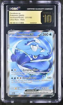Dondozo EX *CGC PRISTINE 10* Ultra Rare *Destined Rivals* #211 * 2025 * Pokemon - Image 1