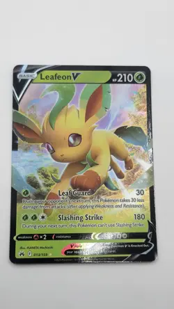 Leafeon V 013/159 Crown Zenith Extended Art Ultra Rare Holo Pokemon TCG 2023 NM - Image 1