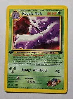 Koga's Muk - 26/132 - Pokemon Gym Challenge 1st Edition Rare Card WOTC NM - Image 1