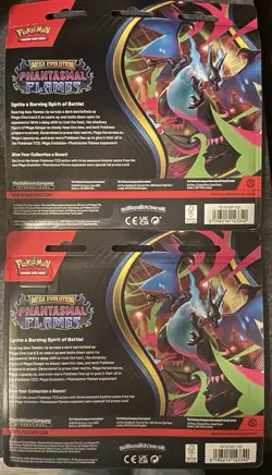 Pokemon TCG Phantasmal Flames 3-Pack Blister Sneasel Lot of 2 Factory Sealed - Image 2