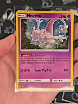 Mewtwo SM77 Black Star Promo Holo - Pokemon Sword & Shield Promo - NM - Image 2