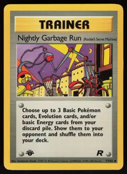 Nightly Garbage Run 77/82 Uncommon Team Rocket 1st Edition Pokemon - Image 1