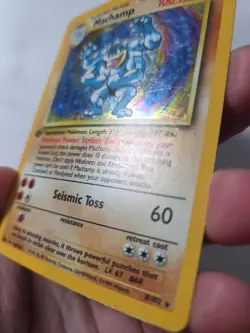 Machamp 1st Edition Holo WOTC Pokemon TCG Base Set 8/102 Rare MP - Image 3