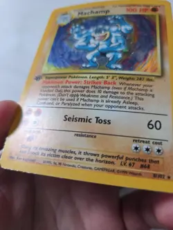 Machamp 1st Edition Holo WOTC Pokemon TCG Base Set 8/102 Rare MP - Image 4