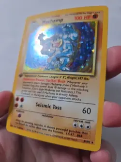 Machamp 1st Edition Holo WOTC Pokemon TCG Base Set 8/102 Rare MP - Image 5