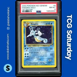 2000 POKEMON NEO GENESIS 1ST EDITION #8/111 KINGDRA HOLO PSA 8 - Image 1