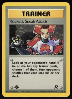 Rocket's Sneak Attack 72/82 Rare Team Rocket 1st Edition Pokemon - Image 1