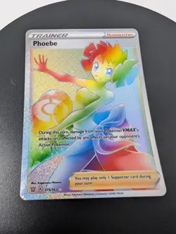 Phoebe 175/163 Rainbow Secret Rare Full Art Swsh05: Battle Styles Pokemon TCG NM - Image 4