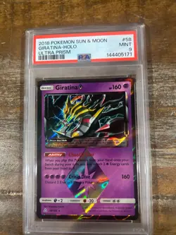 POKEMON 2018 Sun Moon Ultra Prism GIRATINA Holo #58 PSA 9 Mint RARE - Image 1