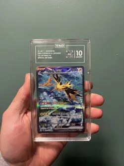 TAG 10 Zapdos ex 204/165 SAR Japanese 151 sv2a Pokemon - Image 1