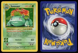 Venusaur 15/102 Shadowless Holo Rare Base Set Pokemon - Image 3