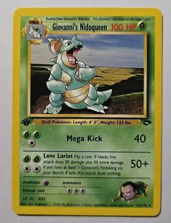 1st Edition Giovanni’s Nidoqueen Rare 23/132 - Gym Challenge - Pokemon Near Mint - Image 1