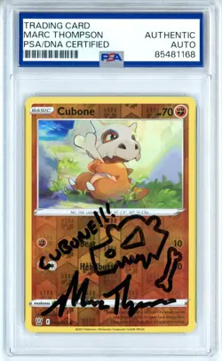 PSA Signed Marc Thompson Cubone 069/163- Pokemon TCG Battle Styles Reverse Holo - Image 1
