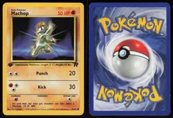 Machop 59/82 Common Team Rocket 1st Edition Pokemon - Image 3