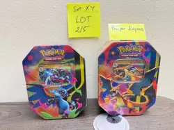 2 Pokemon TCG Mega Charizard X /Y Ex Tin Bundle Sealed New #2/5 - Image 1