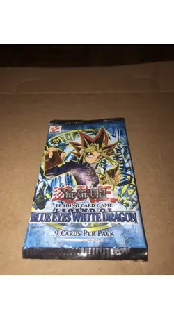 Yugioh LEGEND OF BLUE EYES (LOB) Sealed BOXLOGO Original 2002 Booster Pack - Image 2